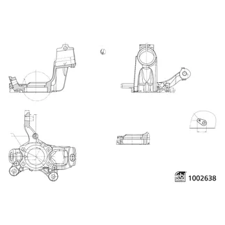 Febi Bilstein Front Right Steering Knuckle - 1K0407256AA